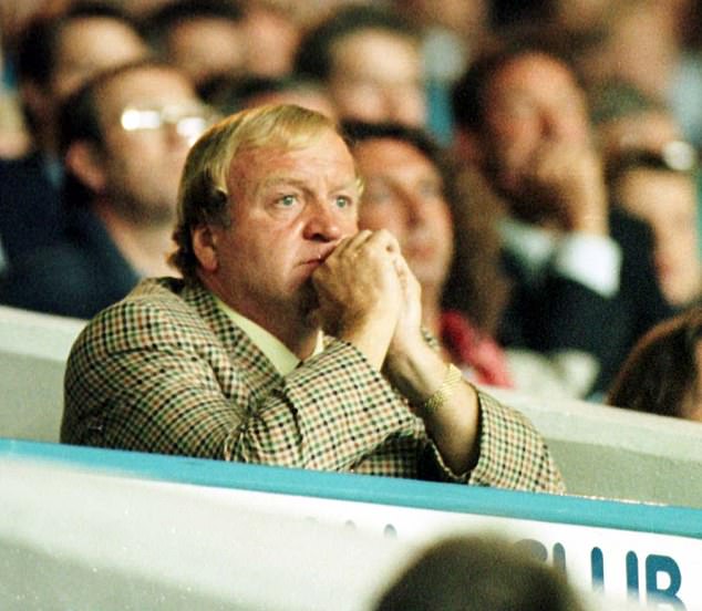 Lee started his career at Bolton Wanderers before signing for City in 1967 for a record fee of £60,000.  Here he is pictured watching Man City against Blackpool in the 1997/98 season.