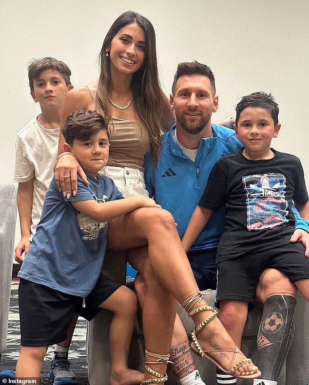 Messi and Antonela already share three sons together: Thiago, 10, Mateo, 7, and Ciro, 5