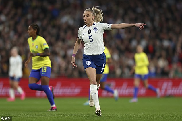 The British Orthopedic Association has also labeled the injury rate in women's top-flight football as 'just the tip of the iceberg'.  It claims it has seen a 'rapid' increase in the number of younger, amateur athletes suffering ACL injuries, with the biggest increase seen in teenage girls.  Pictured: Leah Williamson in April 2023