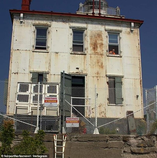 Sheila set out to fix it up, but the transformation would take more than a decade and cost her hundreds of thousands of dollars.  The lighthouse is pictured before its renovation work