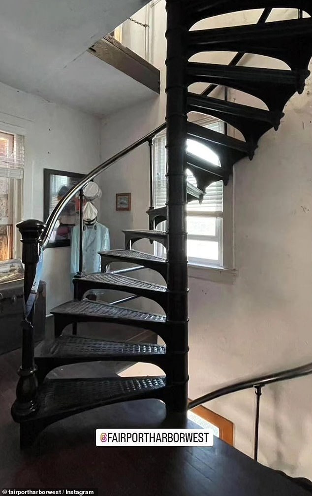 She has had a generator and compost toilets installed, and she has started collecting rainwater for showers.  Despite its numerous changes, it has retained the original staircase