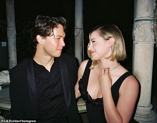 Real protagonist: On Monday, Reinhart's side was missing her boyfriend - La Brea actor Jack Martin (L, photo September 18) - with whom she already had a relationship in April