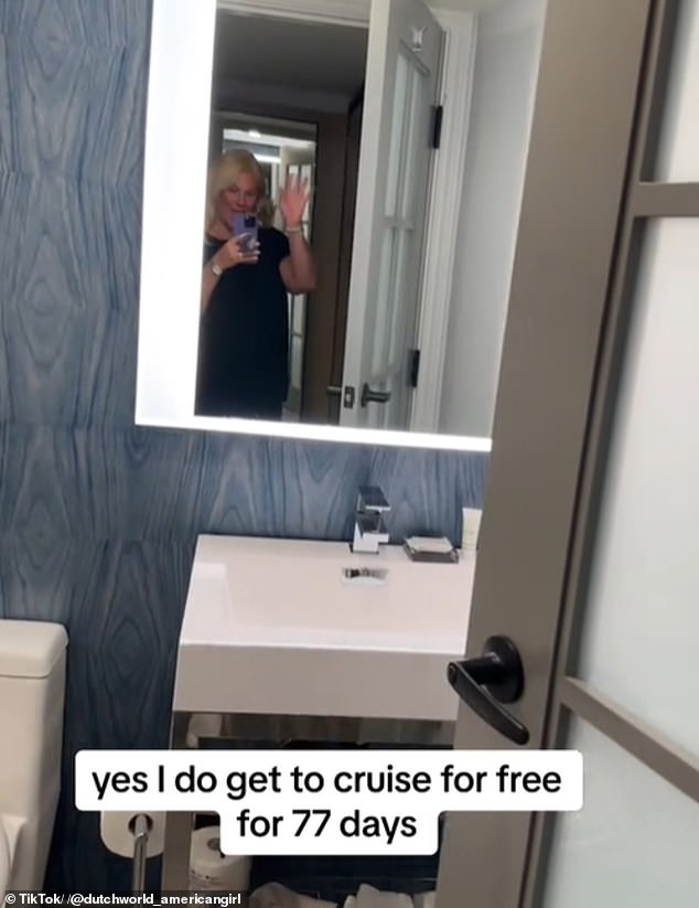 On board the cruise ship, Christine says she lives 