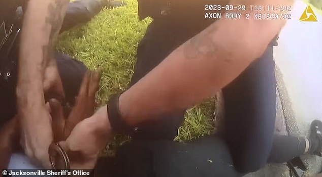 During the arrest on September 29, the suspect was hit 17 times, according to bodycam footage