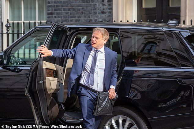 Grant Shapps arrives at Downing Street where he is asked by Prime Minister Rishi Sunak to serve as Defense Secretary, August 31