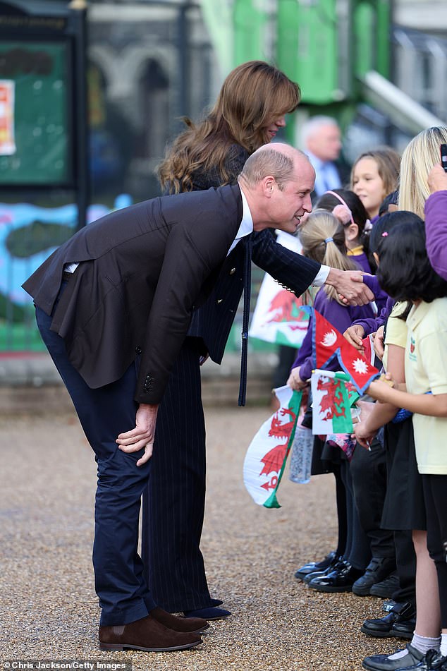 The Prince and Princes of Wales were greeted by small royal fans upon their arrival in Grangetown, Cardiff