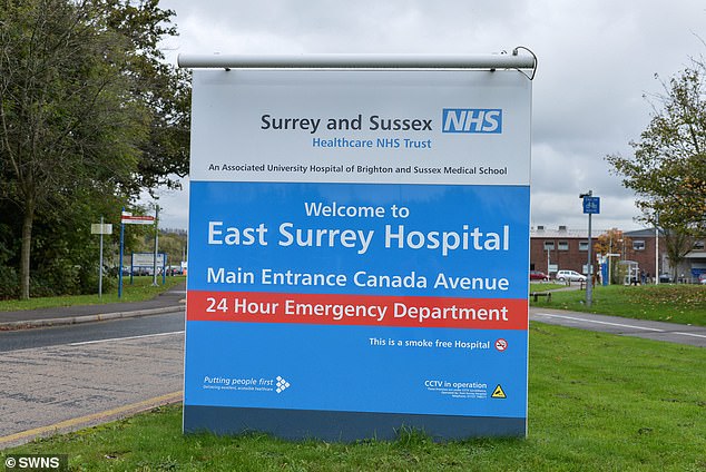 Surrey and Sussex NHS Healthcare Trust, pictured, explains that the method can be used as a 'distraction'