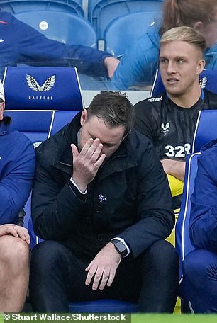 Beale pictured during Rangers' 3-1 defeat to Aberdeen