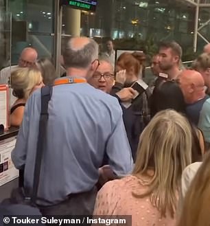 Rant: Touker had a heated conversation with an easyJet employee in a video he shared on Instagram that was filmed by another passenger