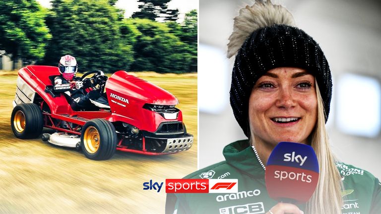 Speaking on the Sky Sports F1 Podcast, Hawkins reveals the bizarre Guinness World Record she holds... with a lawnmower and a lot of speed!