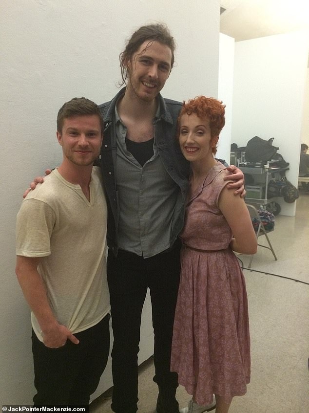 Among the stars: Jack also worked with Hozier (center), among a host of other famous faces