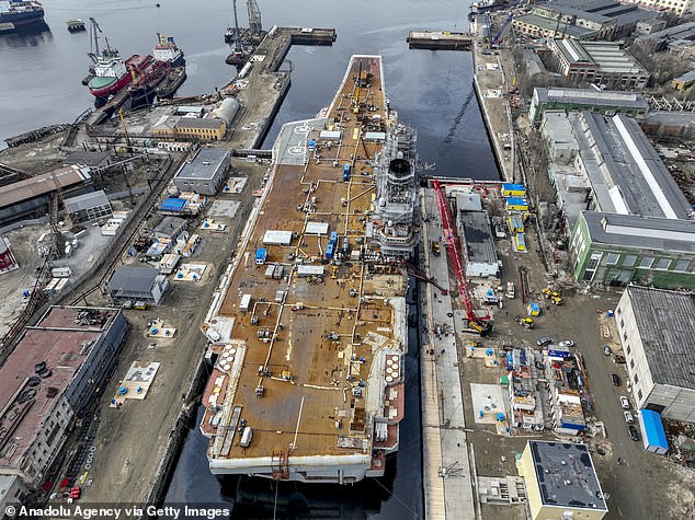 The Admiral Kuznetsov has been out of commission since 2018, after being docked for repairs and overhaul