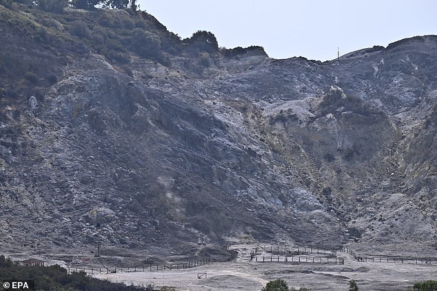 The closed Solfatara crater in Pozzuoli, Italy, September 27, 2023