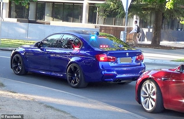 A semi-automatic police pistol was taken from an unmarked police car on Tuesday morning.  The car has been recovered, but the gun has not.  Pictured: an unmarked Australian police car