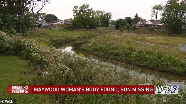 Myrtle's body was pulled from this creek behind her house on September 16.  She had been beaten to death