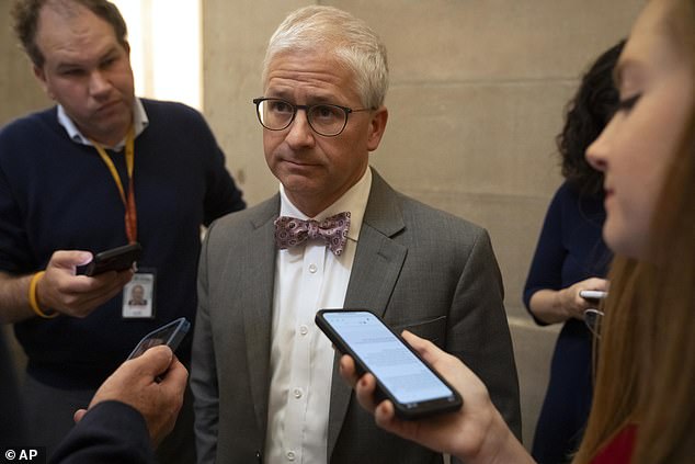 Patrick McHenry, a close ally of McCarthy, was named interim chairman.  He was among the Republicans who stood up to voice their support for the Republican leader