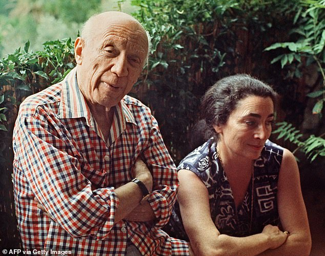 Picasso with his second wife Jacqueline, pictured in Spain in 1971, two years before his death