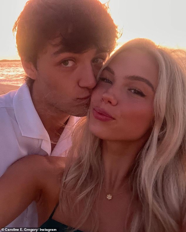 Young love: Caroline also shared some snaps from the romantic getaway on her Instagram