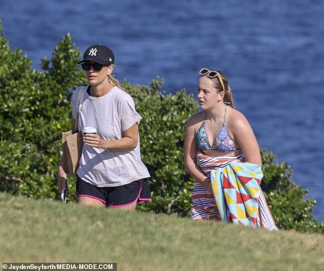 After the fun morning activity, Jackie treated herself to a takeaway coffee as she left the beach