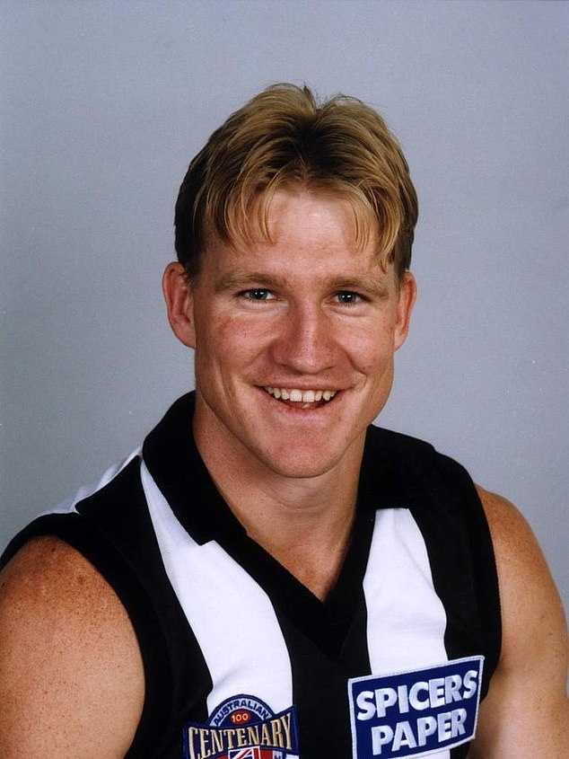 Buckley (pictured during his playing days at Collingwood) joins a host of sports stars who have backed the Indigenous Voice to Parliament