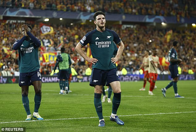 The Gunners suffered their first defeat of the season in the Champions League match on Wednesday