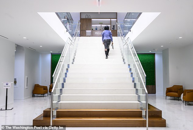 The Pension Benefit Guaranty Corporation (pictured at the Document Management Center in Washington DC) spent $15 million on new furniture – which amounts to $14,400 for each of its 1,000 employees