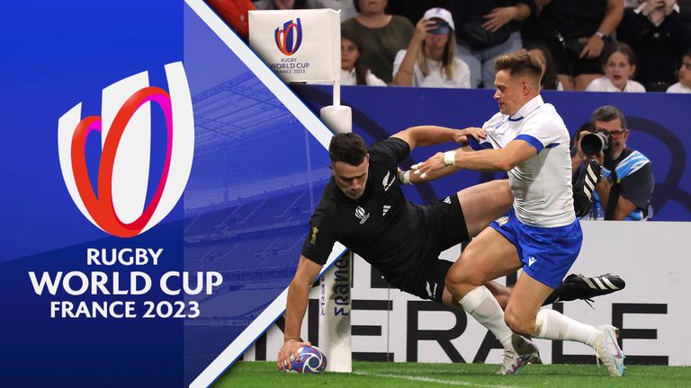 The best of the action from New Zealand's huge win over Italy at the Rugby World Cup