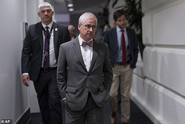 Rep.  Patrick McHenry, RN.C., was named the House's new interim leader, speaker pro tempore, and will serve in the office until a new speaker is elected