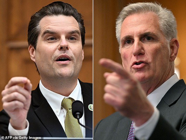 Gaetz, considered McCarthy's chief rival, organized the rare vote on the obscure 