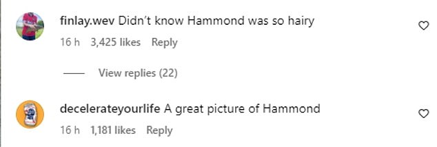 Nickname: The photo was an opportune moment to take a closer look at Richard Hammond, who was often nicknamed 'the Hamster' in his Top Gear days