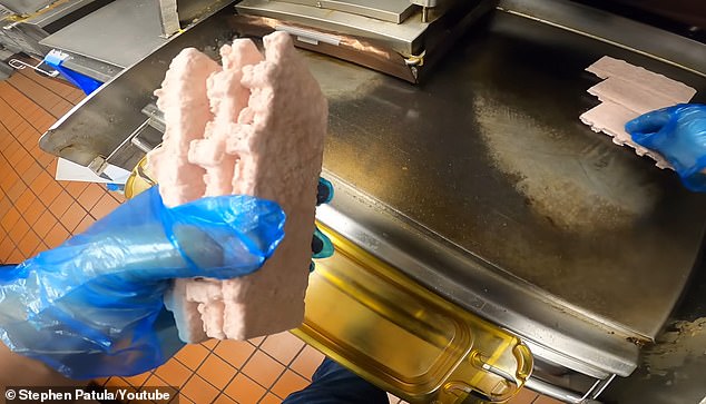 Some fans of the restaurant brand were put off shortly before the sandwich was pulled last year when a kitchen worker filmed the preparation process (above)