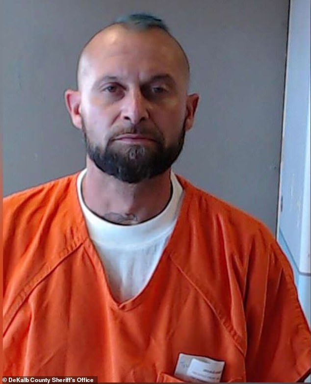 Her ex-boyfriend Brandon Wineinger (pictured), 43, has been arrested on charges including kidnapping, burglary and concealing the death of another.