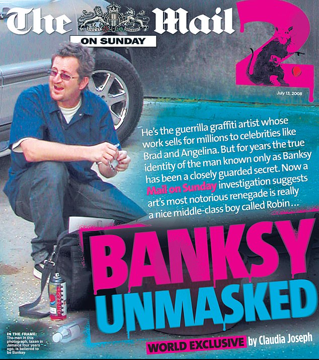 Exclusive to The Mail on Sunday in 2008, which linked Banksy to a photo of a graffiti artist in Jamaica in 2004. Banksy and Robin Gunningham each denied they were the man in the photo