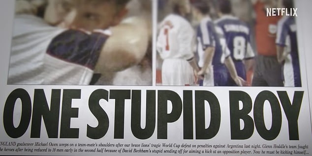 British newspapers blamed Beckham for England's elimination, and he was subsequently spat at in the streets, booed by supporters in the stadiums and even the subject of death threats.