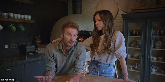 Lavish: David and Victoria Beckham also gave fans a glimpse into their £12million Cotswolds home.  The couple bought their country retreat in 2016 for a reported £6.15 million