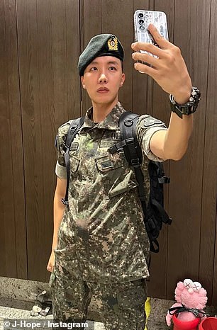 J-Hope previously shared photos of him in his military uniform after joining the South Korean military