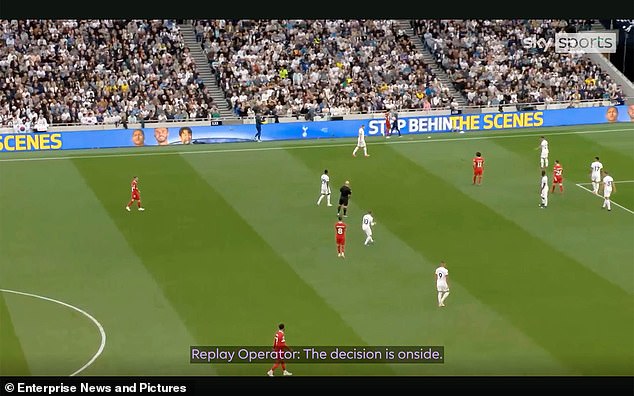 Audio was released for the VAR check, confirming that the decision was in fact onside, rather than the offside decision being announced during the match