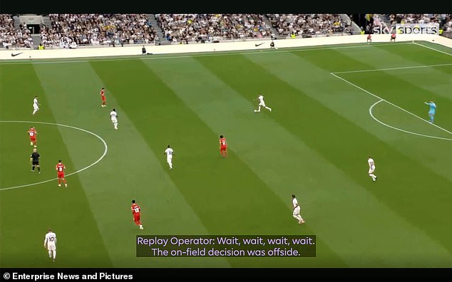 Due to an apparent communication breakdown, VAR was unaware that the on-field call was offside