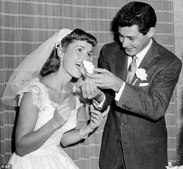 Word to the wise: In the run-up to her wedding to Eddie in 1955 (pictured), Frank Sinatra warned Debbie against marrying a singer because they were incapable of fidelity.