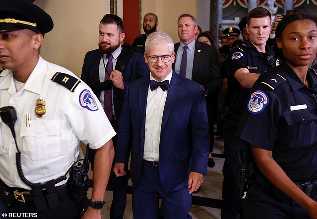 Speaker of the House of Representatives, Representative Pro Tempore Patrick McHenry, issued the official deportation order, but did so at the request of Kevin McCarthy