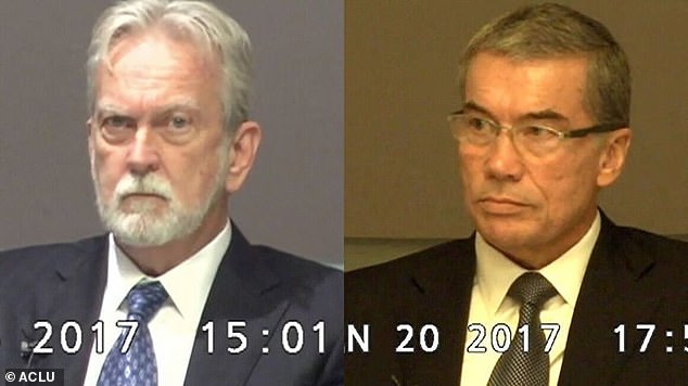 CIA psychologists James Mitchell and John Bruce Jessen.  Jessen lives in the Spokane area and was sued last month by Abu Zubaydah's attorneys for his involvement in the waterboarding scheme