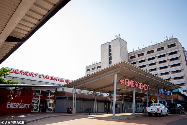 The injured woman was rushed to Royal Darwin Hospital where she underwent surgery and remains in a critical condition