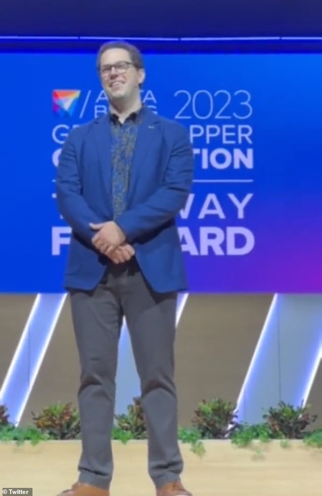 Cullen White, the Chief Impact Officer of AnitaB.org, which organizes the conference, took the stage to address the audience at the end of the event, saying: “Simply put, some of you lied about your gender identity when you registered registered'