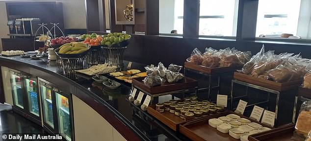 The breakfast side of the buffet offers many healthy options