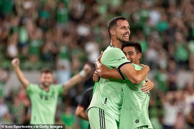 Matt Hedges celebrated after heading in an Emiliano Rigoni corner in the 64th