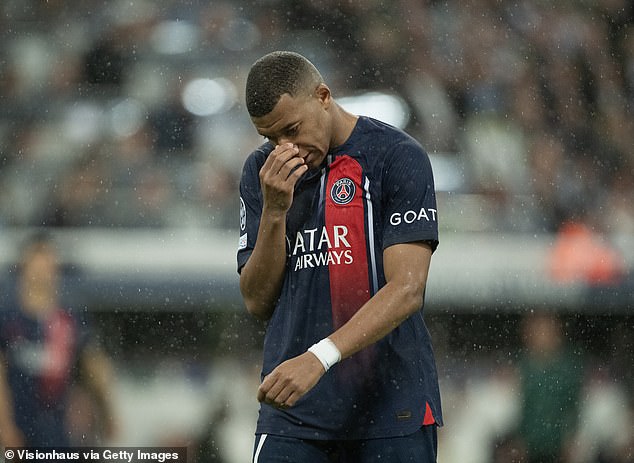 The French newspaper claimed that Mbappé was 'almost non-existent' and gave him a two out of ten