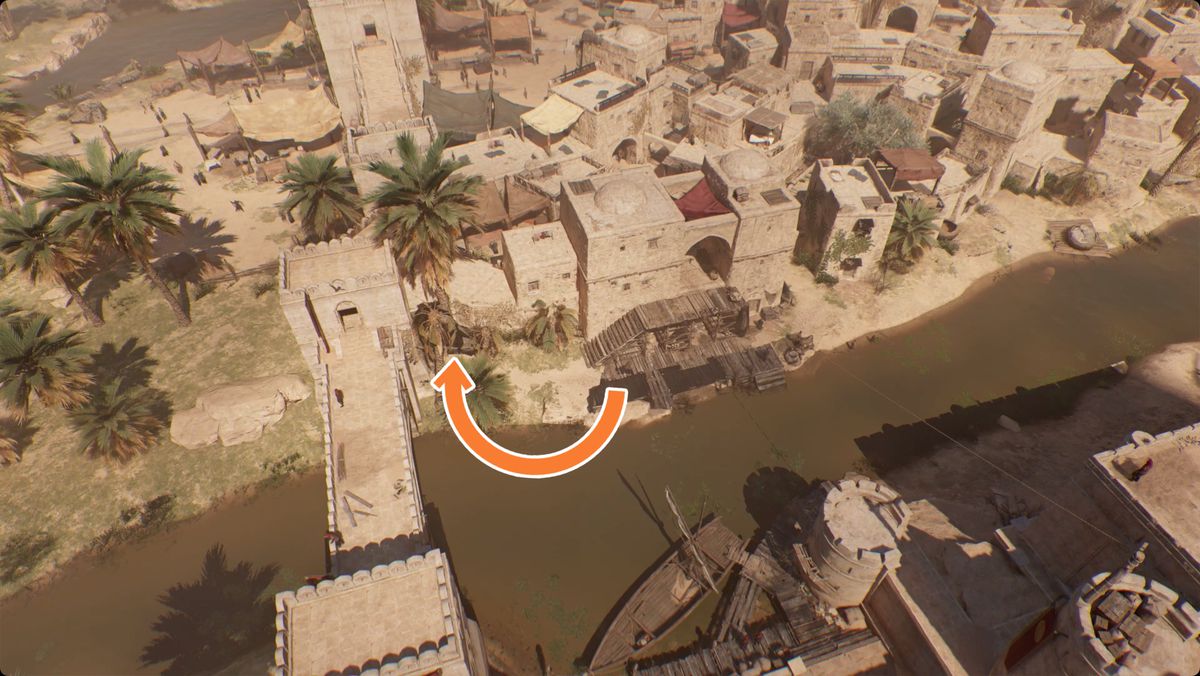 Image from Assassin's Creed Mirage showing the location of Find What I Stole!  Enigma