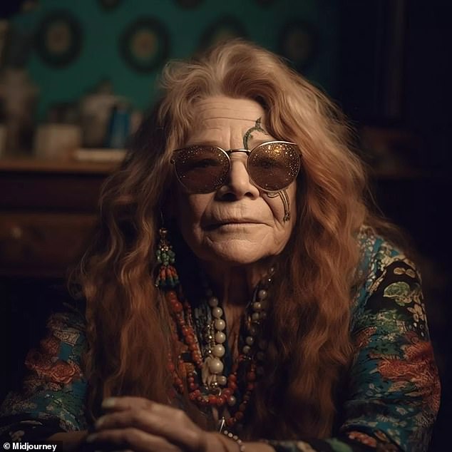 Another image imagines Joplin having a facial tattoo