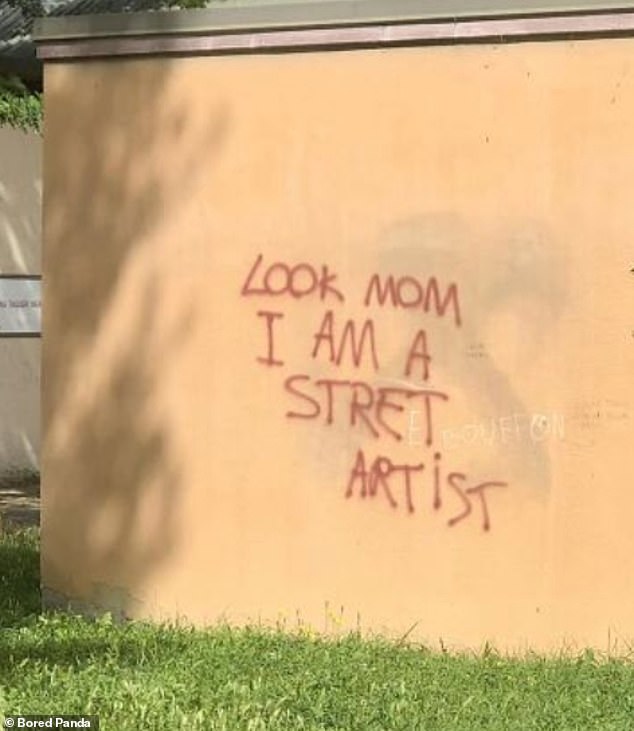 Banksy doesn't have to lose any sleep!  This future artist from Gap in the Hautes-Alpes scribbled a shout out to their mother