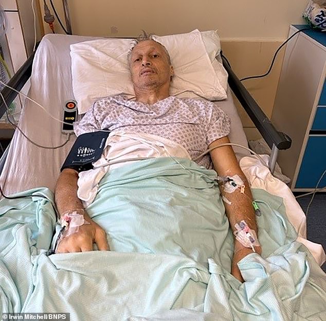 Anthony in hospital in Great Britain